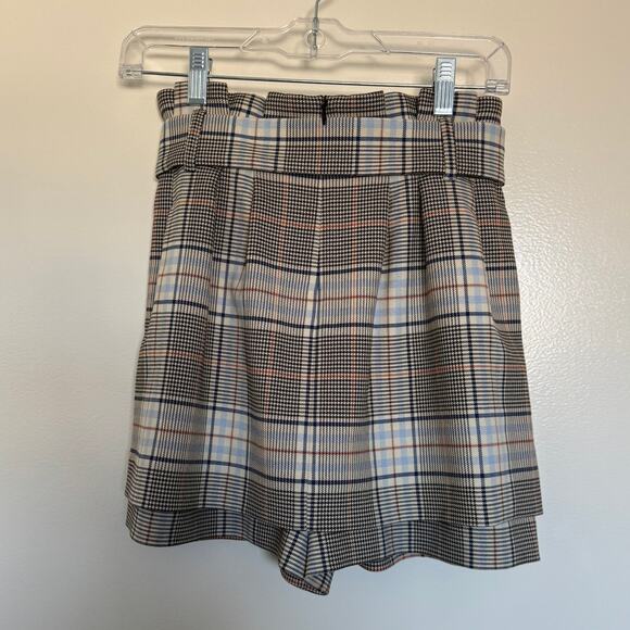 Maje Ika Shorts Plaid Mini Skort Size 40 - Picture 6 of 7